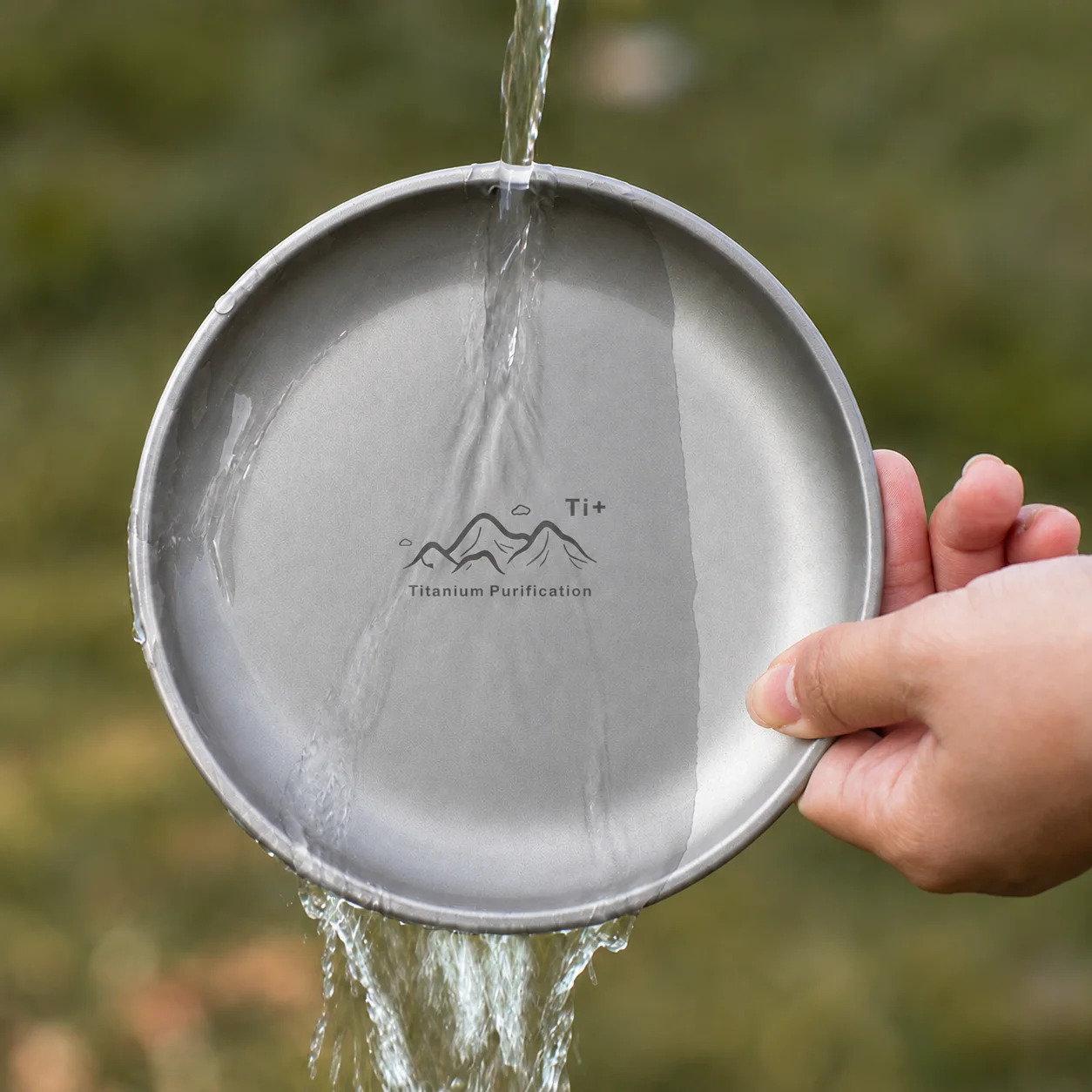 Portable Titanium Camping Plate Ultralight Stackable Backcountry Dinnerware For Outdoor Backpacking Hiking Picnic Barbecue