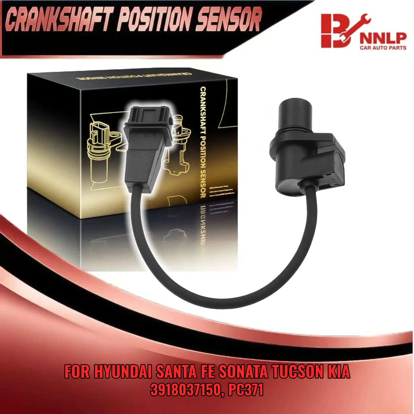 

Crankshaft Position Sensor PC371 for Hyundai Santa Fe Sonata Tiburon Tucson Kia Optima 3918037150