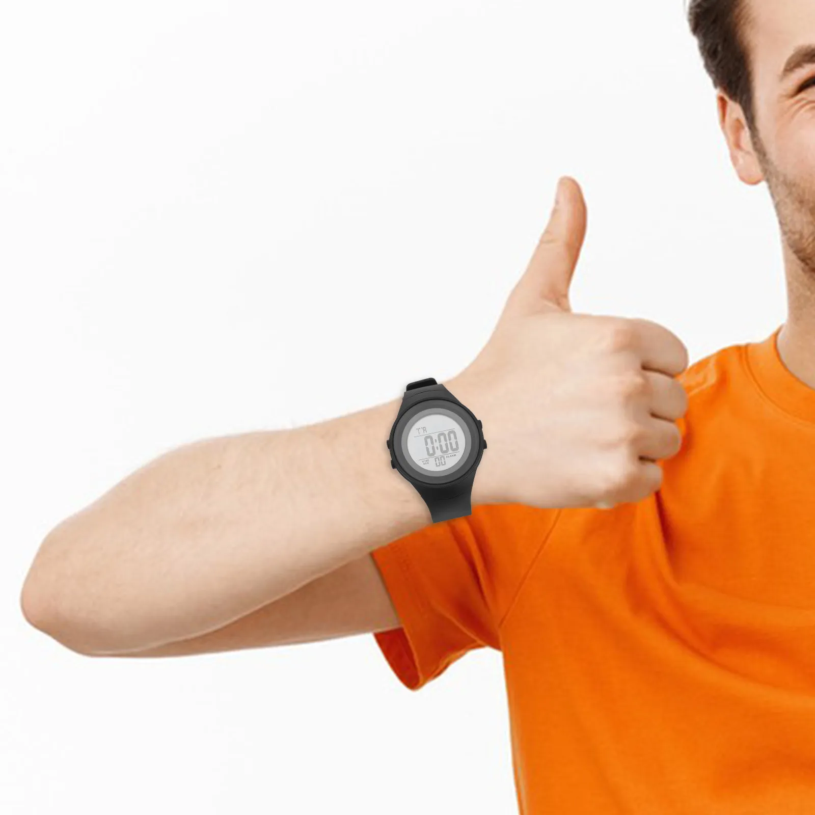 High Durability Waterproof Electronic Watch Simple Digital Design Luminous Hands Multi-Functional Time Date Week Alarm Student