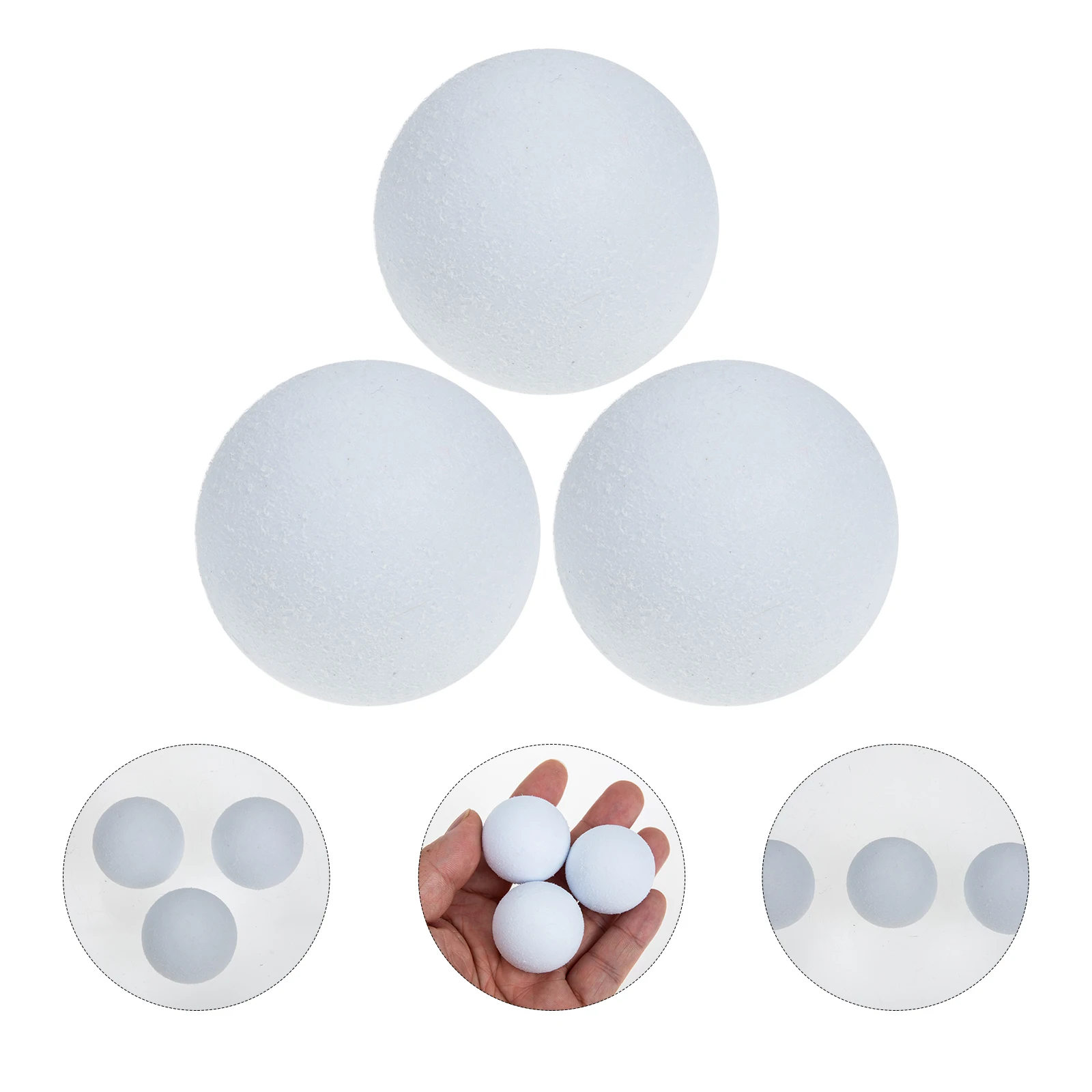 

3pcs White Mini Balls for Table Soccer Game Professional Foosball Wear Resistant Portable Child Toy Home