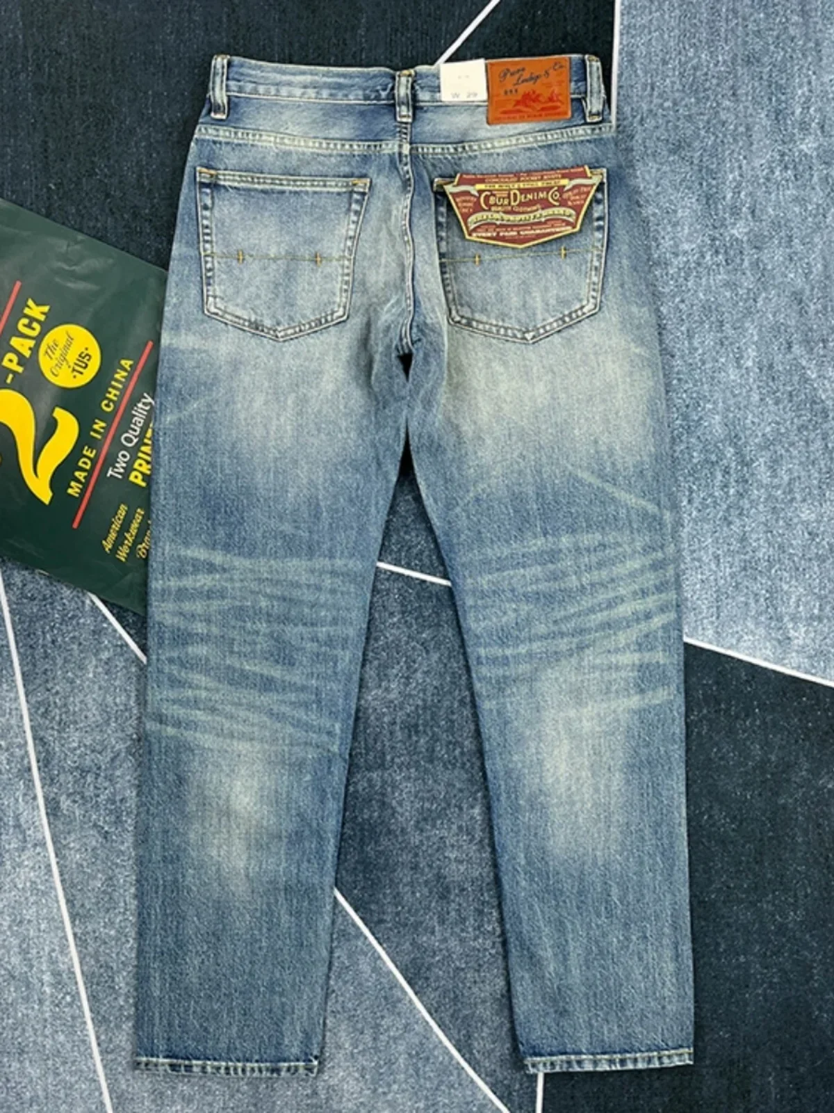High Quality 100% Cotton Red Selvedege Denim Jeans for Men Spring Summer Thin Slim Fit Tapered Pants Vintage Heavy Wash