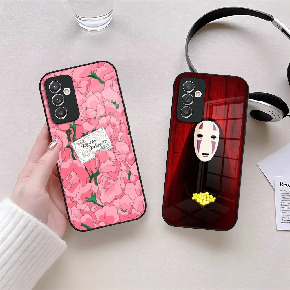 S-Spiriteds Flower A-Away Phone Case Glass For Samsung S24 S26 S23 S20 S25 S21 S22 Ultra Fe Plus A05 A06 A16 A26 A36 A56 Coque