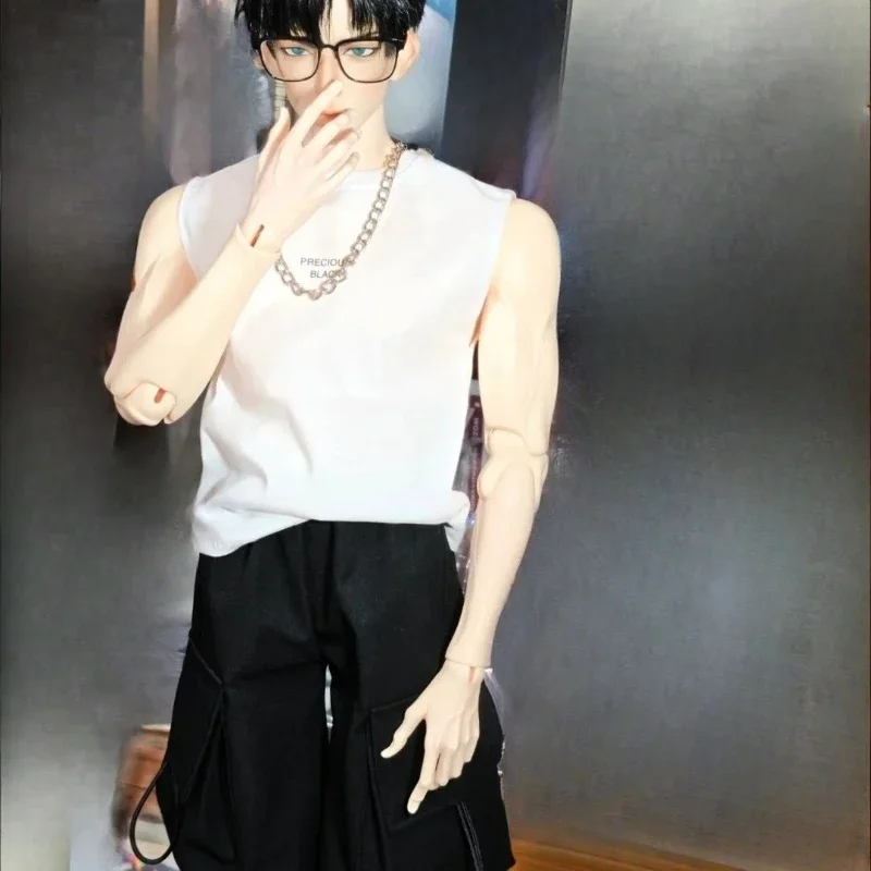 1/3 Doll's Clothes Suit for 73cm Bjd Doll Casual Pocket Shorts Sleeveless Top Set Girl Toys Dress Up Play House Doll Accessories