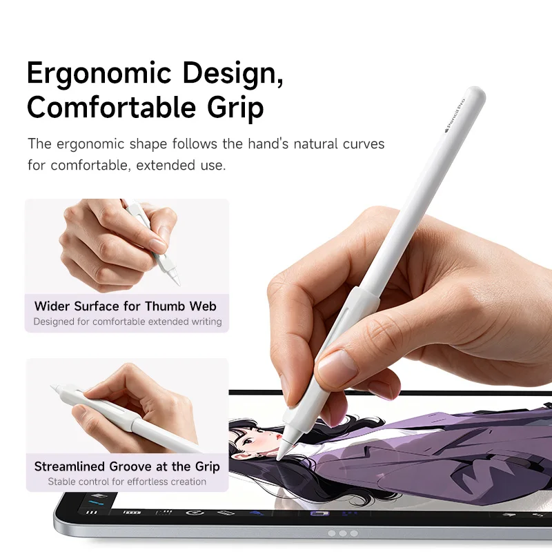 Baseus Stylus Pen Grip Sleeve Holder for Apple Pencil Xiaomi HUAWEI Ergonomic Silicone Protective Cover for iPad Pen Grip Case