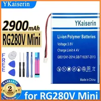 YKaiserin 2900mAh Battery for Retro Handheld RG280V Mini Arcade Games Console Palm Game Machine Replacement Batterie  Tools