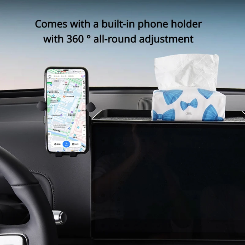 For Li Lixiang L7 L8 L9 2022 2023 Car Dashboard Storage Box Screen Rear Storage Box Car Phone Holder