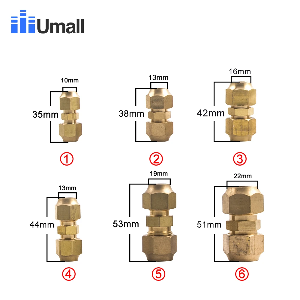 thread air conditioning butt adjustable joint inner hole auto quick coupler brass expansion connectors fittings