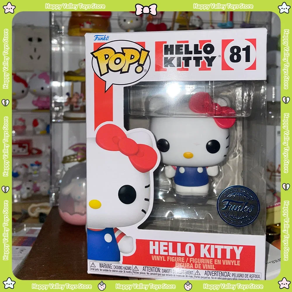 New Original Funko Pop Sanrio Action Figure Model Hello Kitty Kuromi Melody Gk Cute Decoration Doll Toys Children Christmas Gift