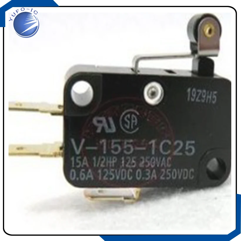 Free Shipping 100pcs V-155-1C25 Momentary Limit Micro Switch SPDT Snap Action Switch
