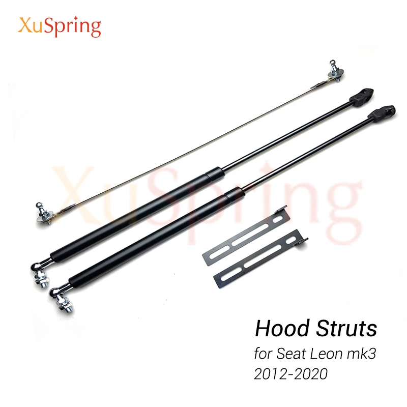 For SEAT Leon 2012-2019 MK3 Car Hood Cover Spring Gas Lift Support Strut Bars Hydraulic Rod Bracket Shock Accessories