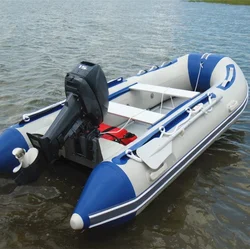 Inflatable Boat with Outboard Motor, Aluminum Floor Botes, PVC, 1.2mm