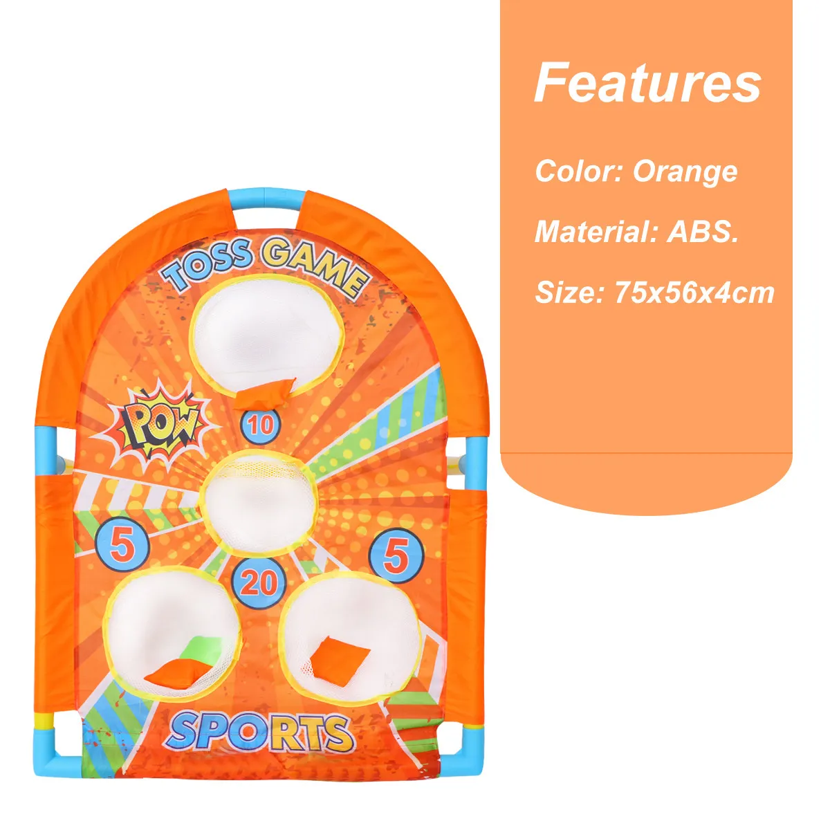 1Pcs Sandbag Toss Board Game Orange Parent-Child Interactive Fun Intellectual Development Coordination Agility Reaction Training