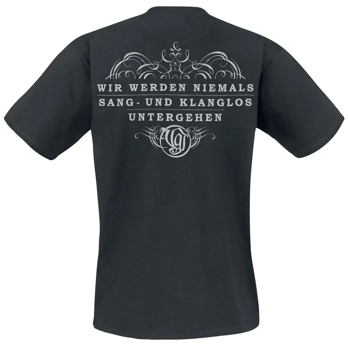Versengold Bremen 2003 Eagle Tee, Folk Rock T-Shirt with Silver Crest Print & Lyric Back, Band Fan Merch