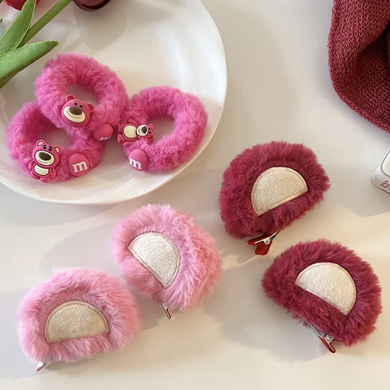 Sweet Hairband Strawberry Bear Plush Ears Headband Cartoon Face Wash Non-Slip Cute Headdress Hair Hoop Headband Accessoires