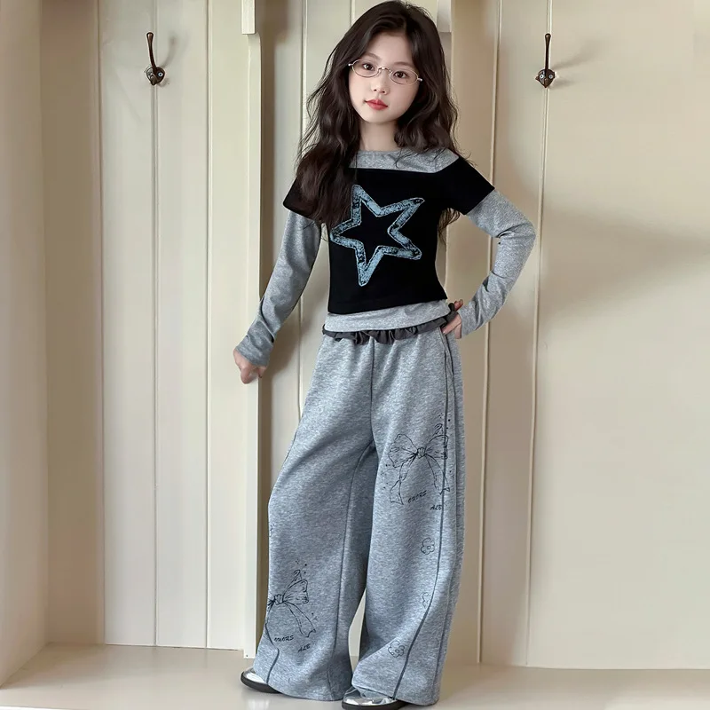 children-girls-autumn-two-piece-outfit-kids-girl-star-printed-patchwork-t-shirt-junior-girls-mid-waist-sweatpant-4-14y-girl-set