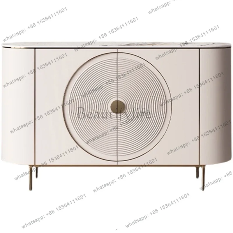 

Side cabinet light luxury rock slab Nordic modern living room small apartment household door cabinet