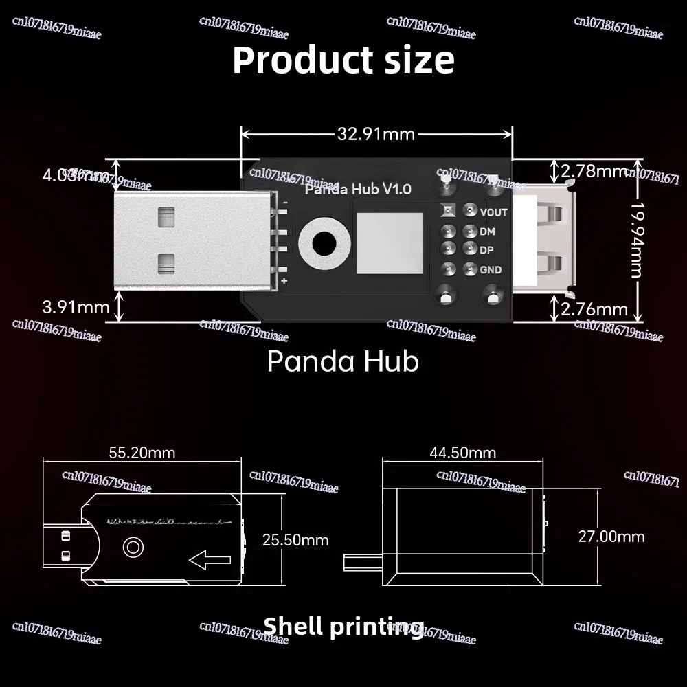ملحقات الطابعة ثلاثية الأبعاد Panda Hub P1S ترقية توسيع واجهة USB