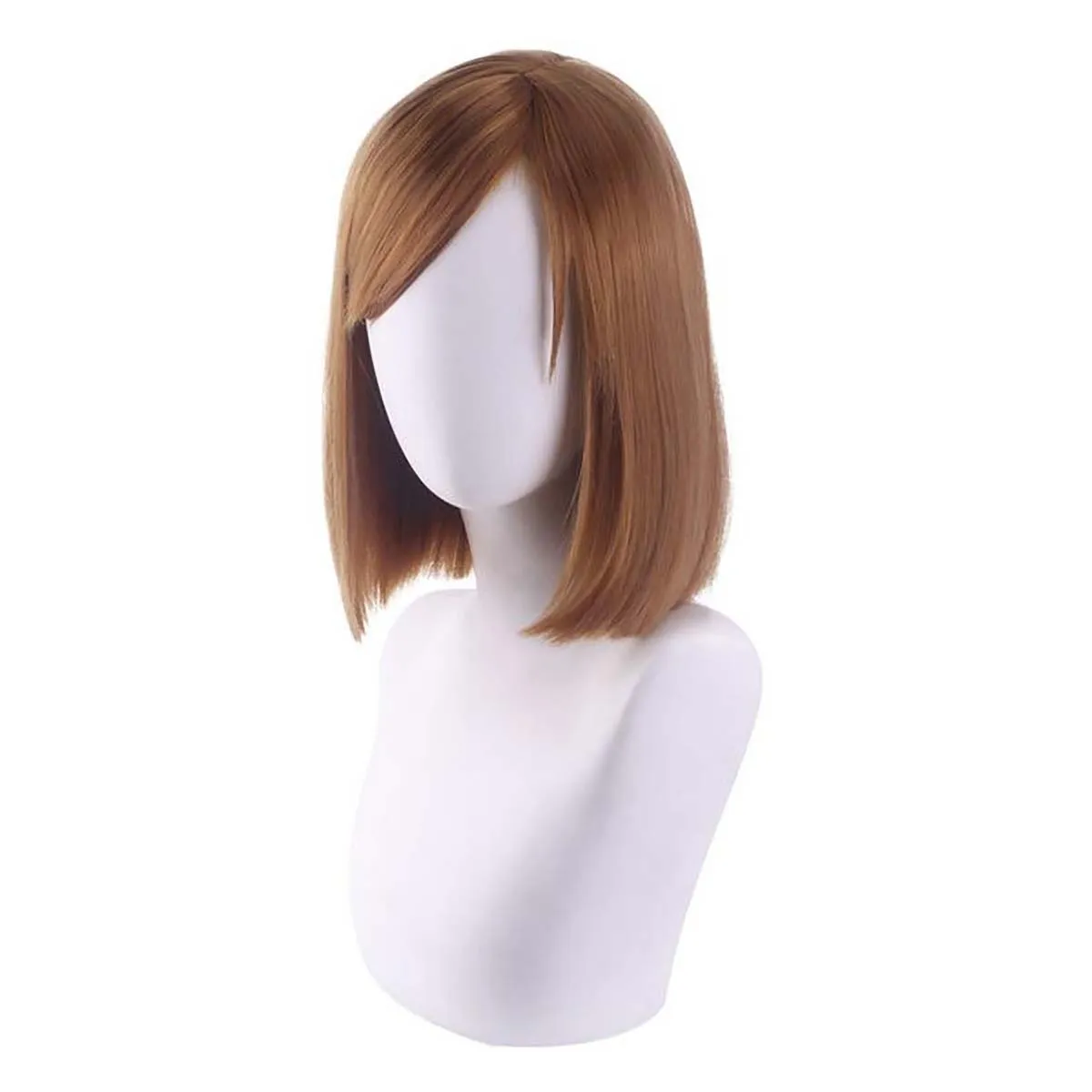 Anime JJK Kugisaki Nobara Cosplay Wig Short Orange Brown Cosplay Wig  for Women