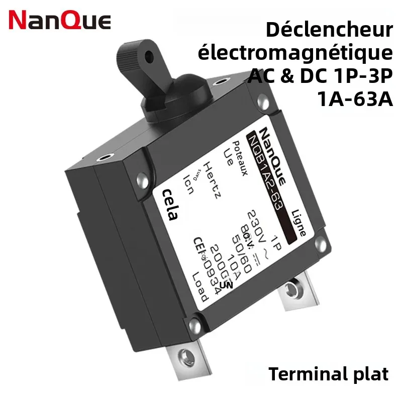 Disjoncteur électromagnétique hydraulique 1A-63A NQB1A2, dispositif UPS pour bateau, Yacht, utilisation de Protection contre les surcharges et les courts-circuits 1P 2P 3P 4P