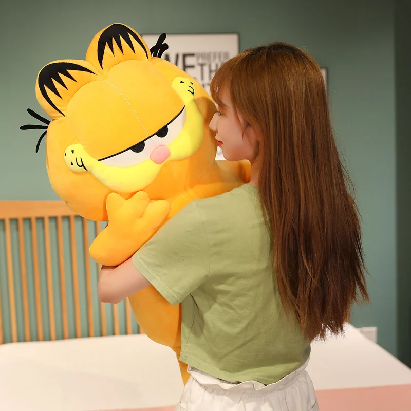 Garfield – peluche douce de chat en colère, Animal de dessin animé, Simulation de peau de tigre paresseuse, chat moche, poupée en peluche, cadeau de