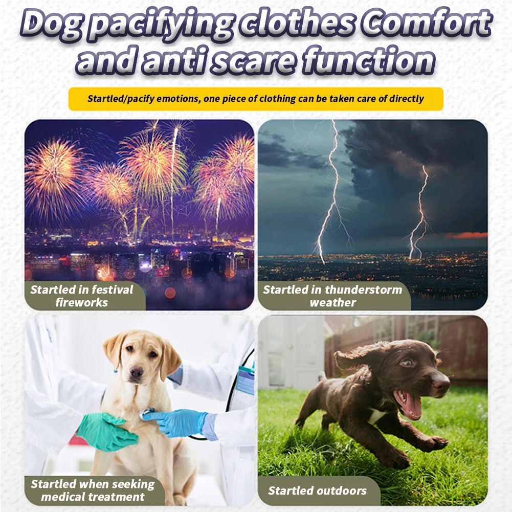 Dog Anxiety Relief Vest Breathable Dogs Comfort Anxiety Shirts Puppy Soft Jacket With Reflective Stripe Anxiety Calming Coat