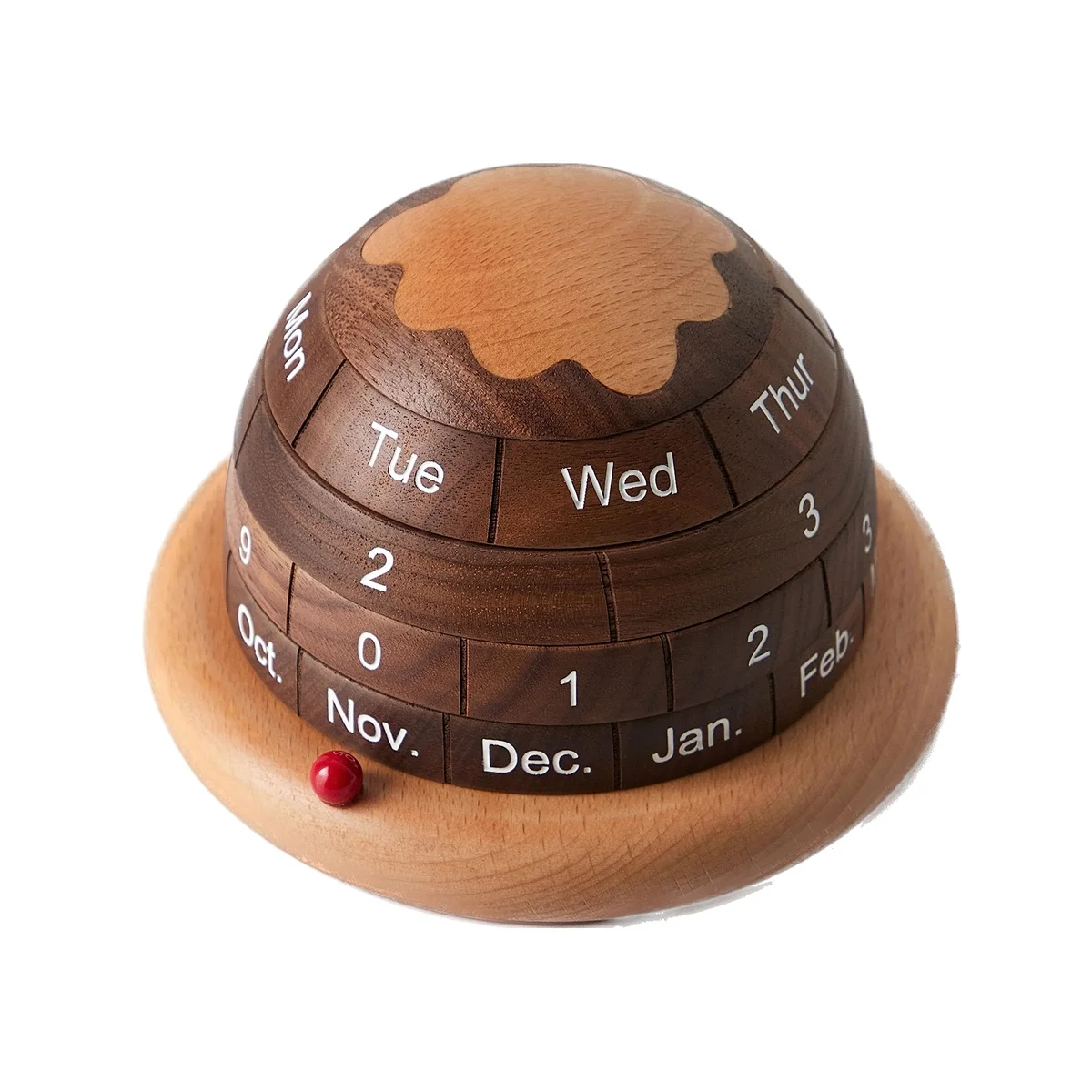 Wooden Desktop Calendar Decor, Office Desk Decor, Block Calendar for Desk, Perpetual Desk Calendar Planet