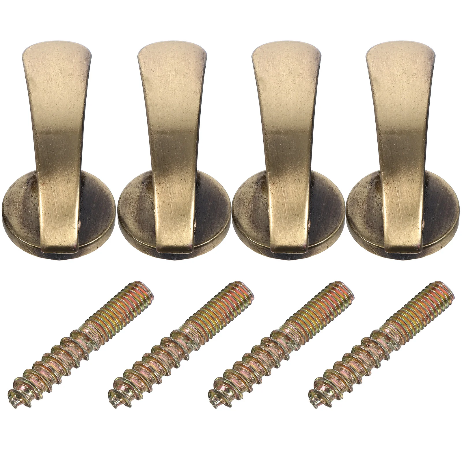 

4Pcs Curtain Holdbacks Wall Mounted Zinc Alloy Hooks Simple Design for Bedroom Living Room Decorative Curtain Tiebacks Drapery