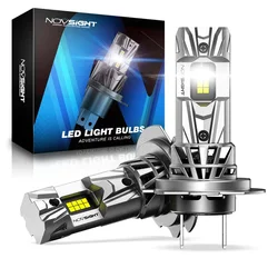 NOVSIGHT H11 LED H7 H8 H9 9005 HB3 9006 HB4 Led H4 70W 18000LM Car Headlight Bulbs H7 Canbus Mini SIze 6500K White Car Lights
