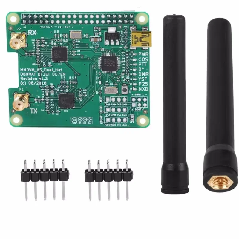 Jumbohotpot Duplex MMDVM with usb Hotspot Support P25 DMR YSF for Raspberry Pi + 2pcs Antenna