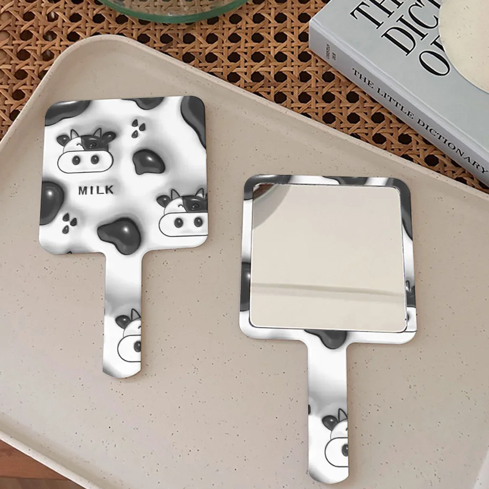 Handheld make-upspiegel Duurzame kleine gepolijste lichtgewicht draagbare reisspiegel Kleine handspiegel, reisbenodigdheden