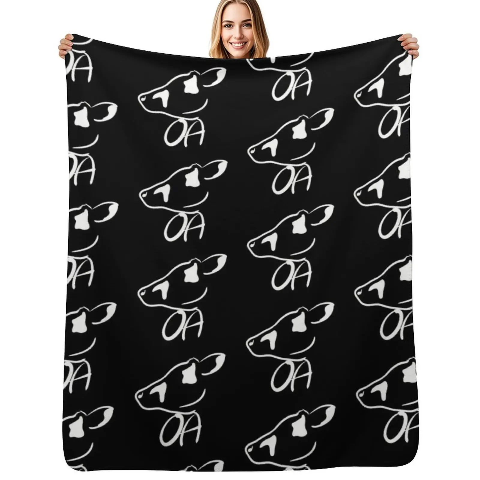 

Open Acres, Positive White Throw Blanket Plaid heavy to sleep Loose Travel Blankets