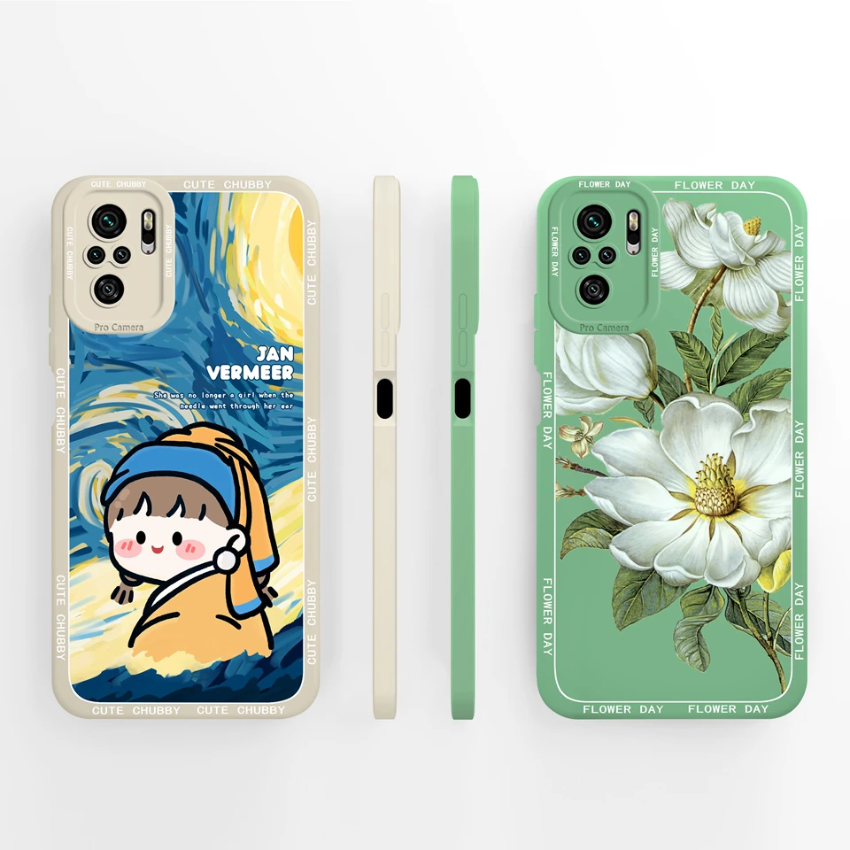 Case For Xiaomi Redmi Note 10 11 SE 10S Poco M5s Cute Astronaut Liquid Anti-fall Antifouling Bumper For redmi note 10 Coque