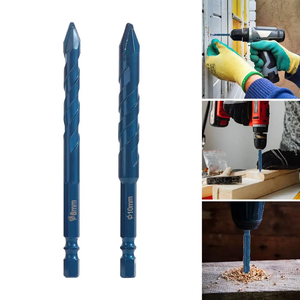 

High Hardness Triangle Tile Drill Set Hole Opener Precision Drilling Eccentric Drill Hex 6/8/10/12mm Tile Drill Bit Ceramic
