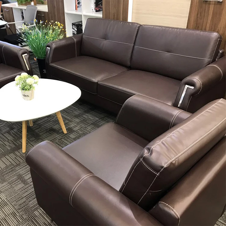 모던 심플 방수 모듈형 고급 가죽 사무실 소파 세트 사무실 소파 사무용 가구