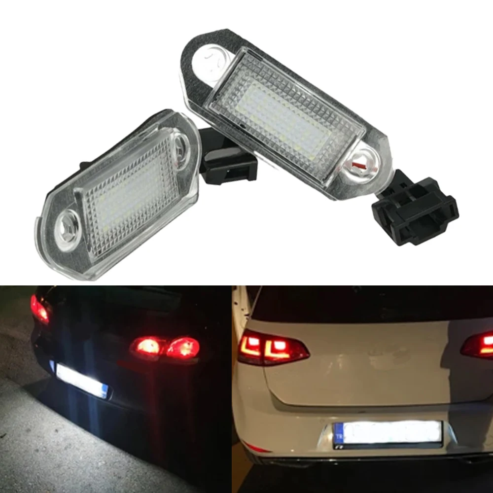 

12 В 2 шт. светодиодные фонари номерного знака для VW Golf Vento A3 Gol 2 и G2 Skoda Octavia I 1H 5943119 , 1Х5-943-119 Белый свет