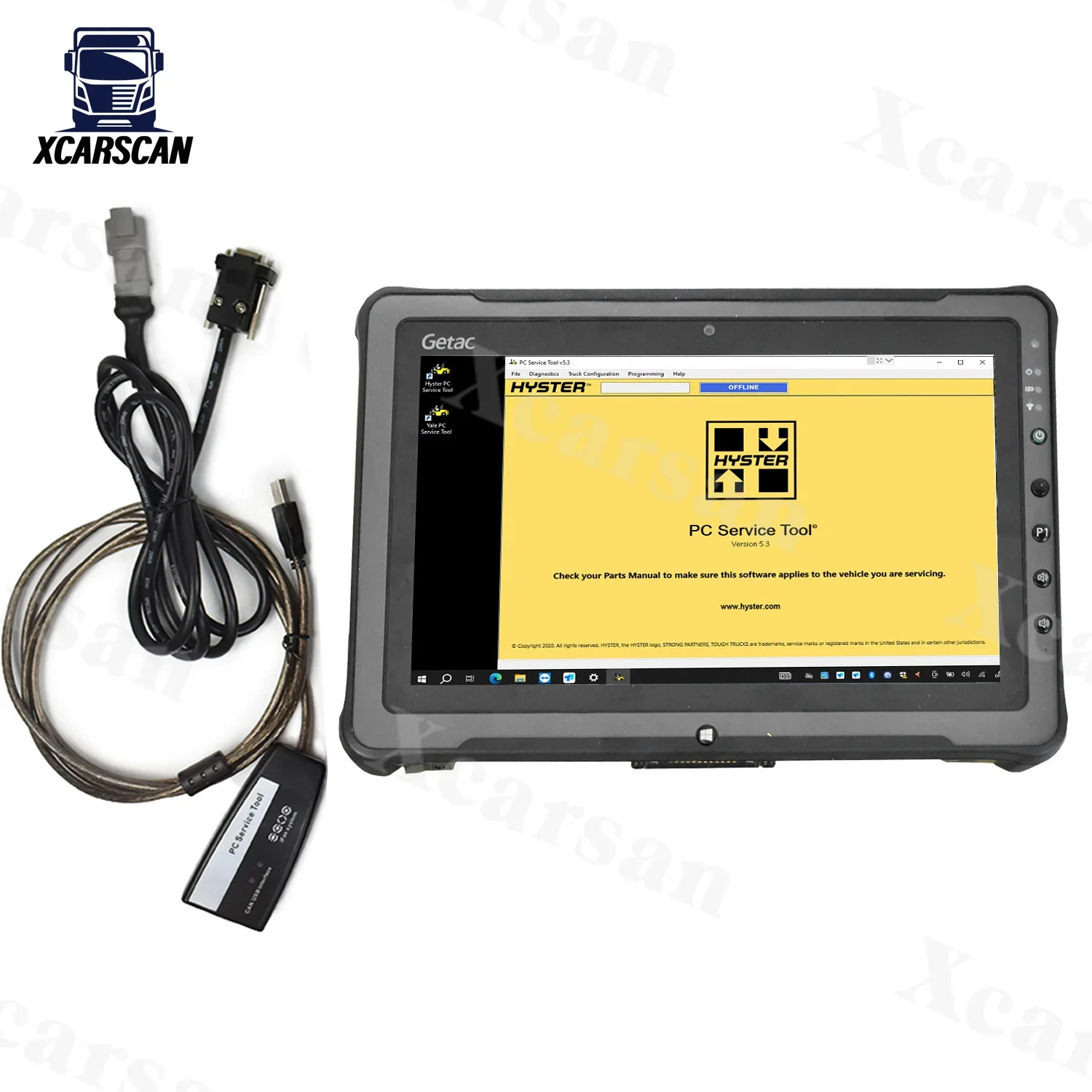 

Getac F110 Tablet For Yale Hyster 4.99 PC Service Tool Ifak CAN USB Interface for Yale Hyster Forklift Truck Diagnostic Tool