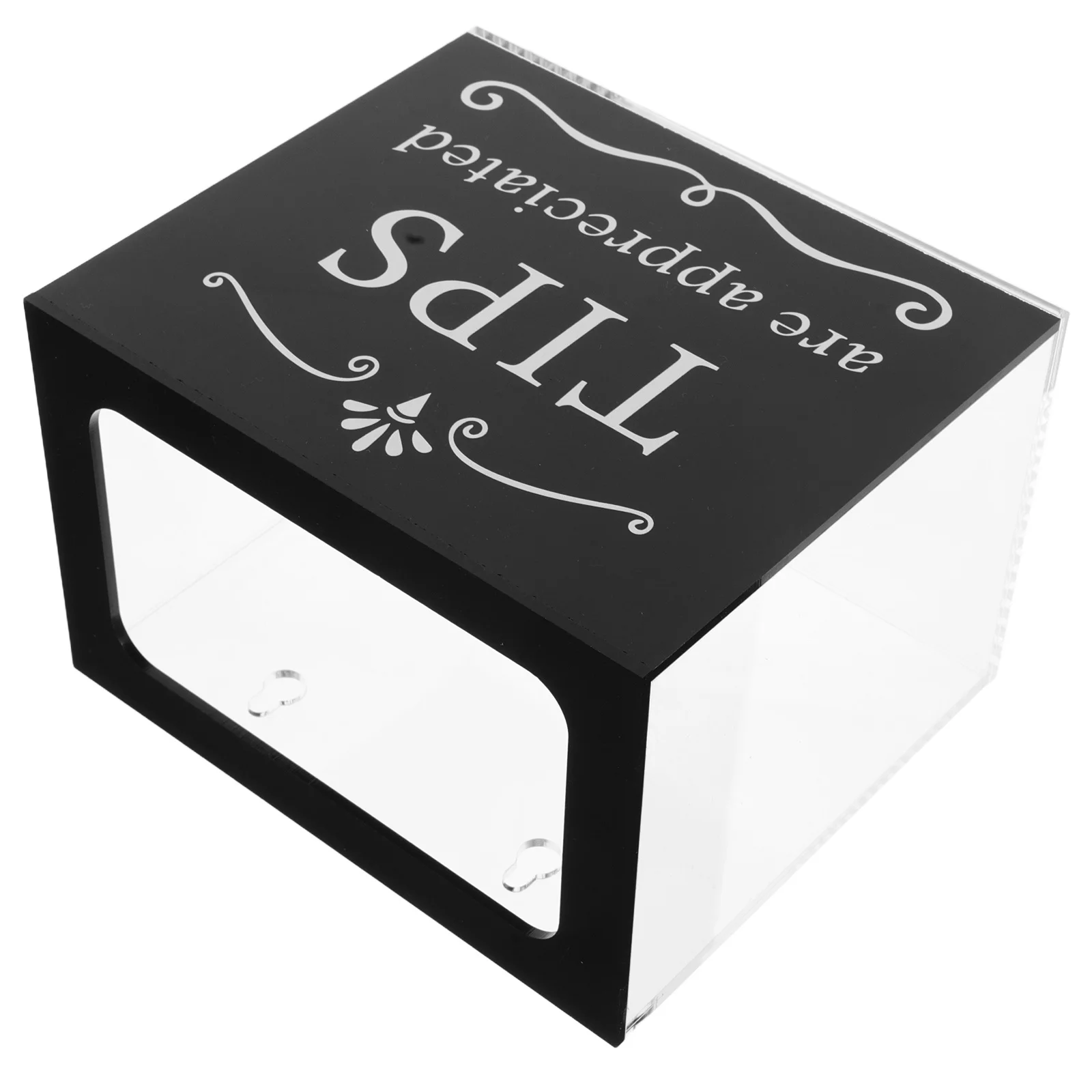 

Tips Box Acrylic Holder For Bartender Restaurant Bar Musicians Donation Collection Money Storage Raffle Cash Jar