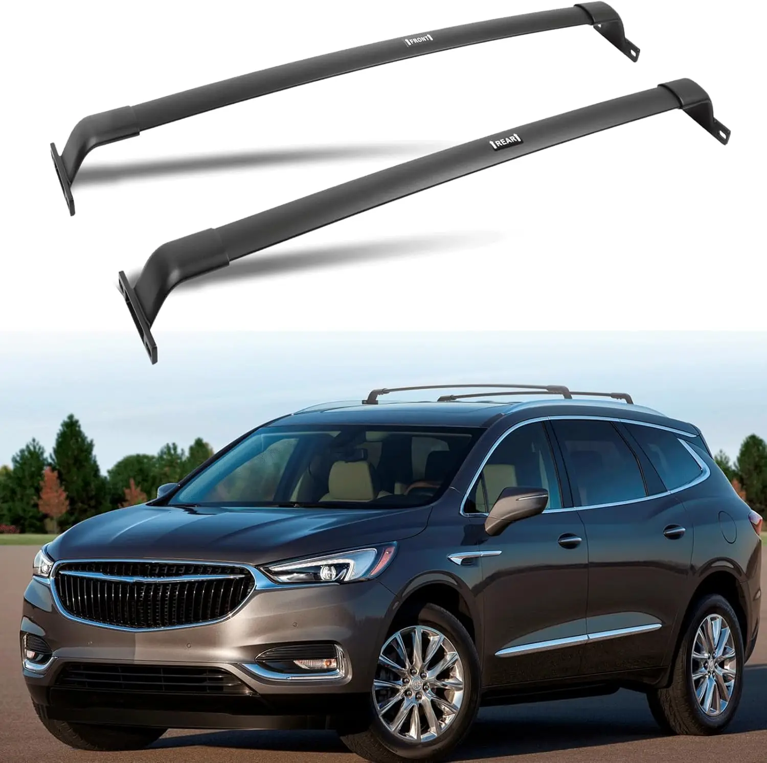 Roof Rack Cross Bars Fit for Buick Enclave 2018 2019 2020 2021 2022 2023 2024 Black Crossbars Luggage Carrier Bars Work for Kaya