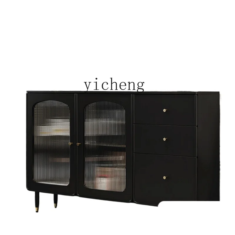 

Zf современный минималистичный ультратонкий настенный встроенный чайный шкаф для гостиной черный шкафчик