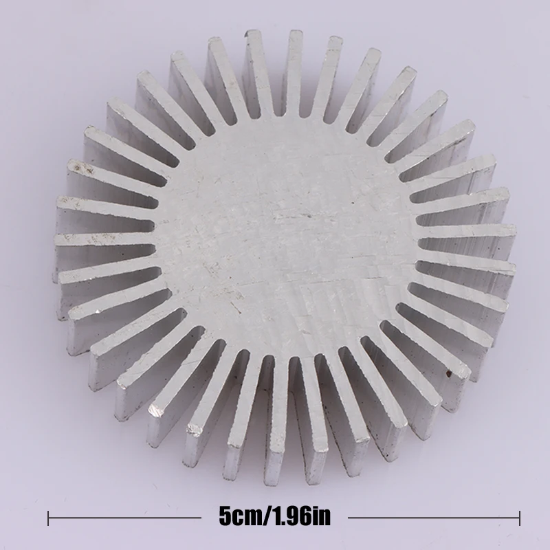 Radiador COB de diámetro 50mm, 3 ~ 7W, disipador de calor Led de alta potencia, radiador sólido de girasol, aleación redonda de aluminio