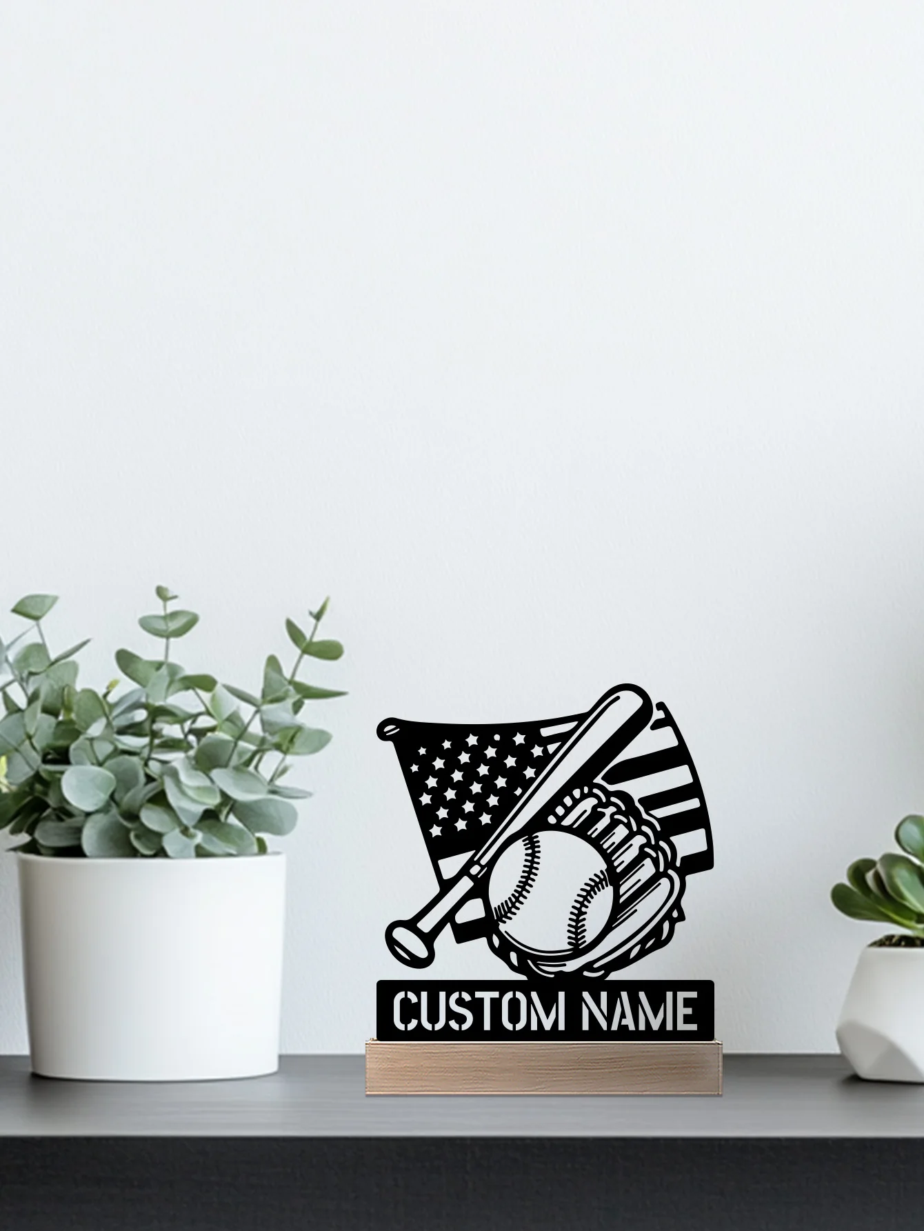 รูปปั้นโลหะนามสั่งทำแบบนามธรรม 1 ชิ้น พร้อมฐานไม้ ของตกแต่งเหล็ก งานประติมากรรมดีบุก งานฝีมือศิลปะ พร้อมฐานไม้ สำหรับตกแต่งบ้านบนโต๊ะ