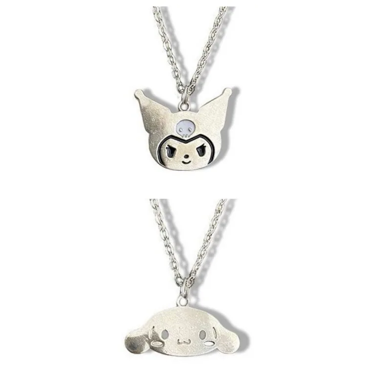 Sanrio Kuromi Cute Necklace Anime Character Cinnamoroll Surrounding Product Decorations Gifts for Girls and Children's Birthdays