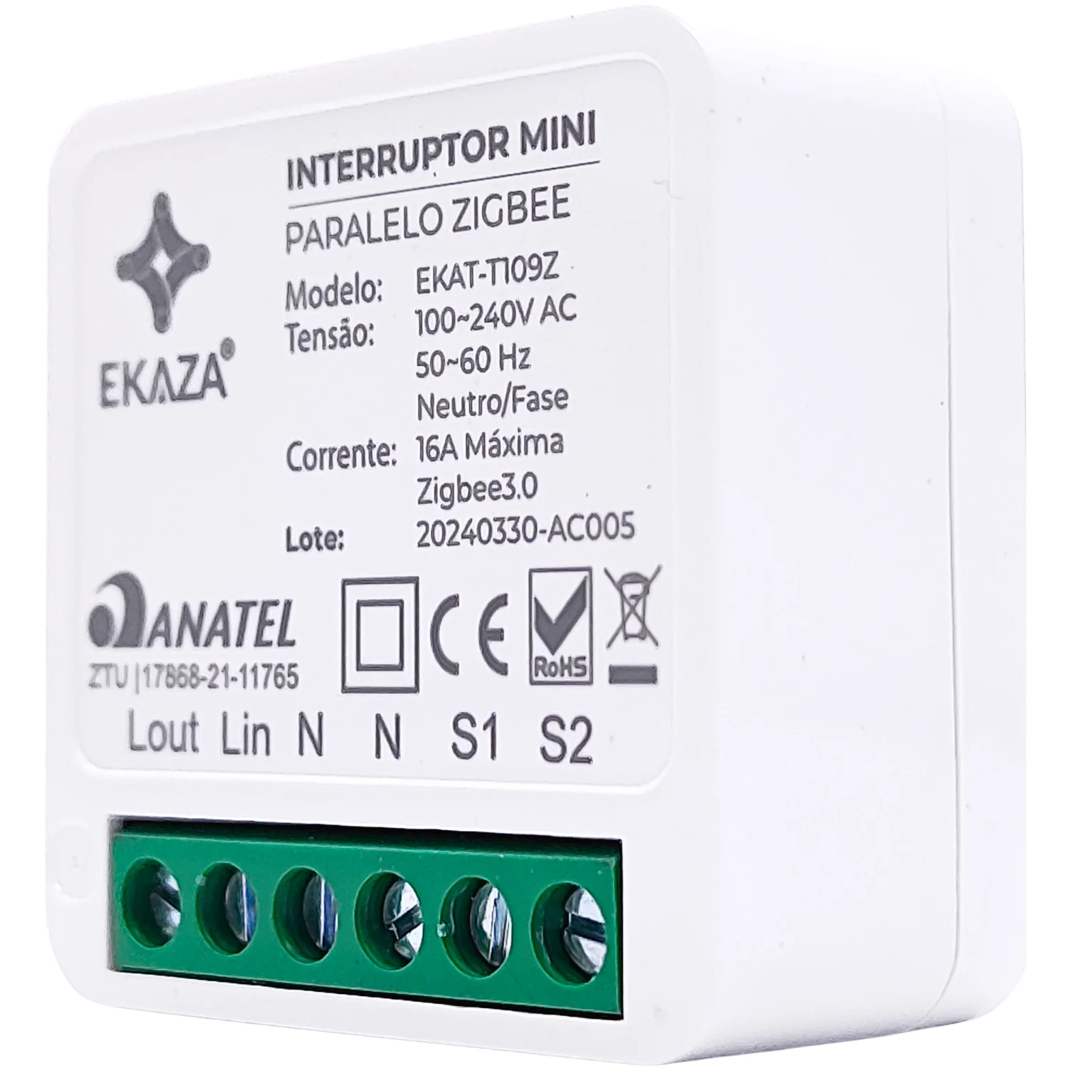 EKAZA Mini Switch Module Parallel Zigbee T109Z, EKAT-T109Z