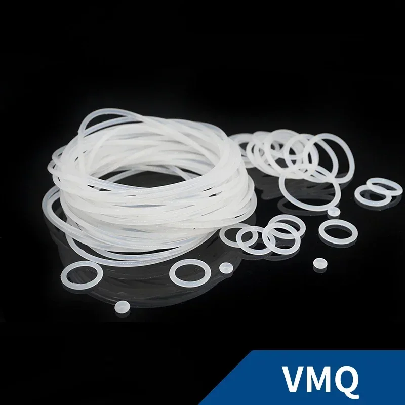 Thickness CS3mm White VMQ silicon Rubber O-rings Seals Gasket Washer temperature resistant Waterproof soft silicone ring #4