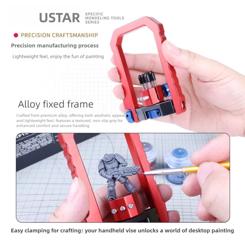 USTAR Hand Held Fixed Painting Bracket Stand for Gundam Miniature Soldier Chess Piece Military Model Detailing
