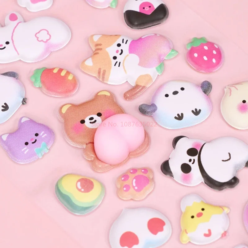 2 stücke Butt Aufkleber Weiche Kneifen Gesäß Aufkleber Tier Kaninchen Dekompression 3d Blase Aufkleber Telefon Fall Dekor Aufkleber