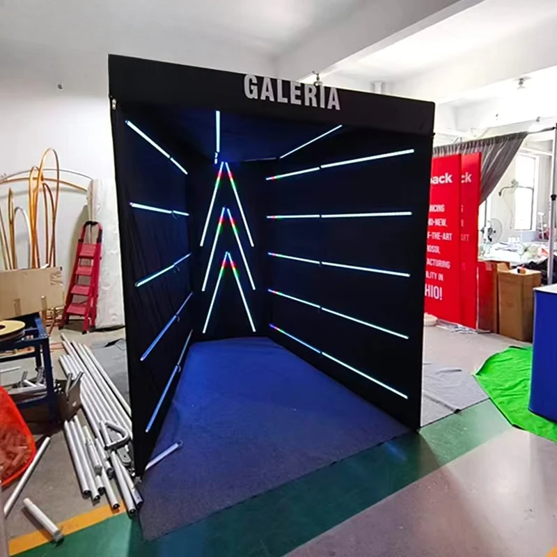 Customized Portable Inflatable  Photo Booth vogue 360 Inflatable Photobooth Enclosure Backdrop Wall Wedding Backdrop