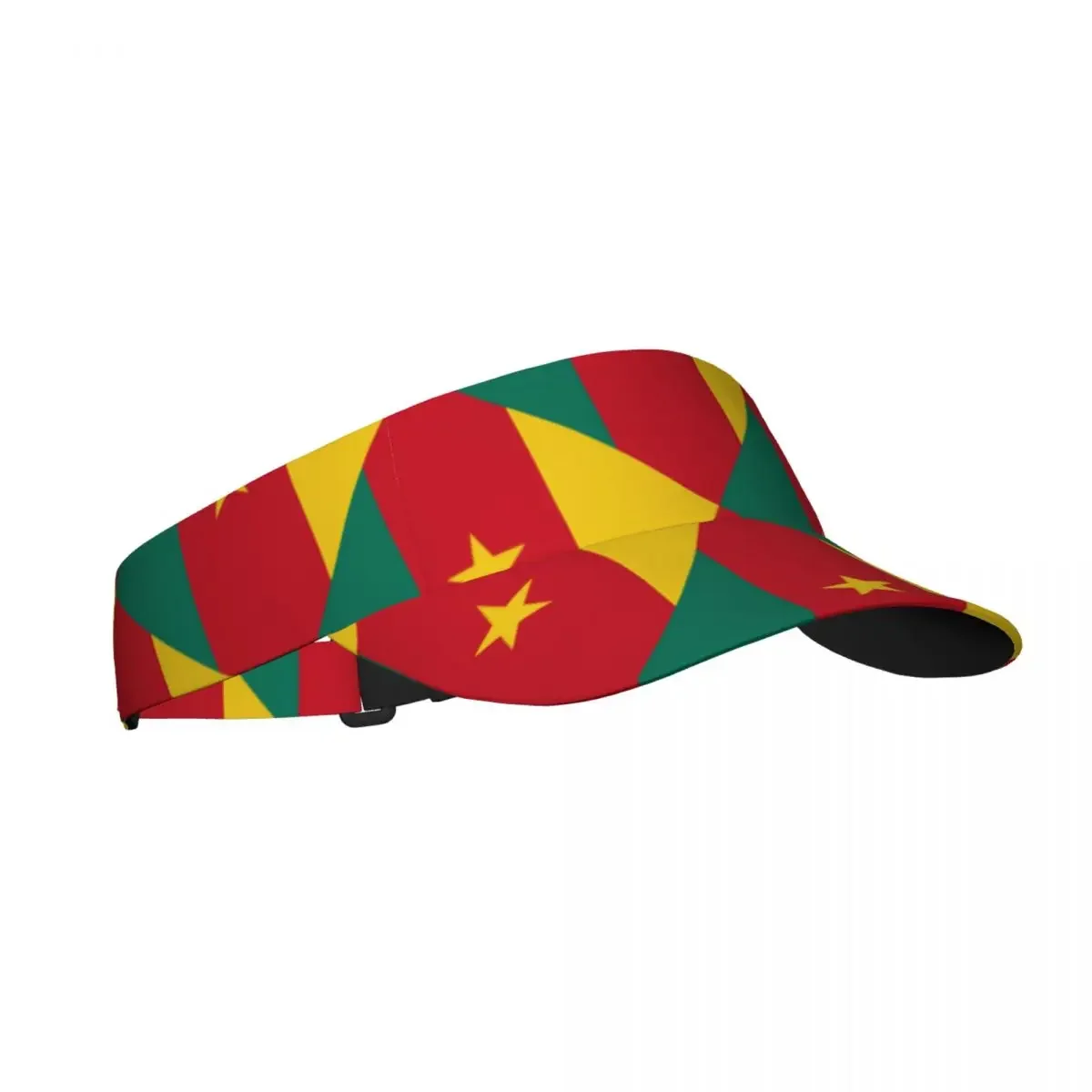 Cameroon Flag Breathable Air Sun Hats Men Women Visor UV Protection Top Empty Solid Sports Tennis  Sunscreen Cap