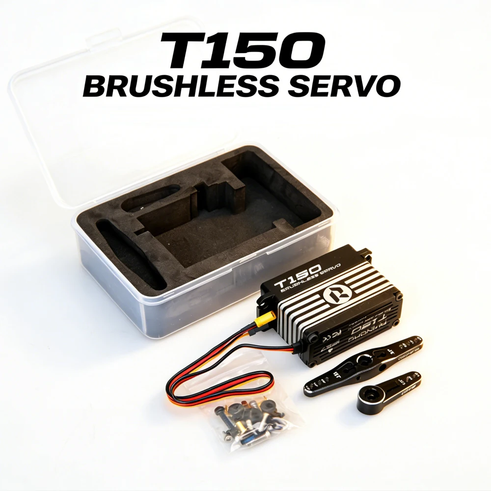 

RhinoRC T70 70KG Brushless Servo 0.10 Sec Steel Gears 7~17V For RC Car Crawler SCX10 TRX4 Super Shafty Rig MOA T70