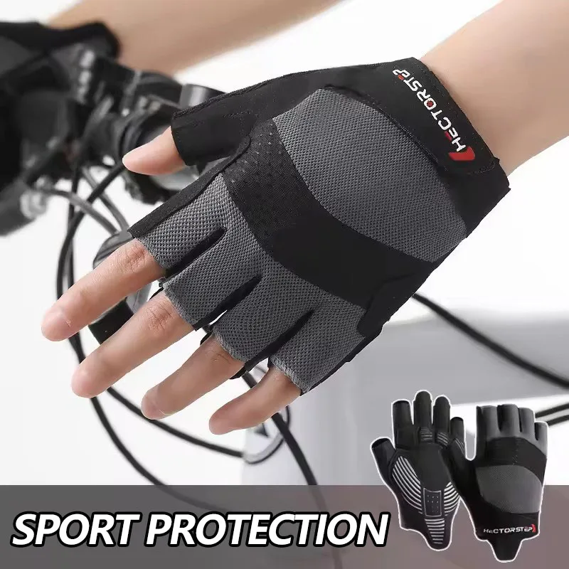 Fahrrad-Fahrrad-Sporthandschuhe: Halbfinger-Fahrradhandschuhe für Männer und Frauen – rutschfeste Übungs-Workout-Handschuhe für Fitnessstudio und Motorrad